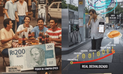 A perda de valor do real